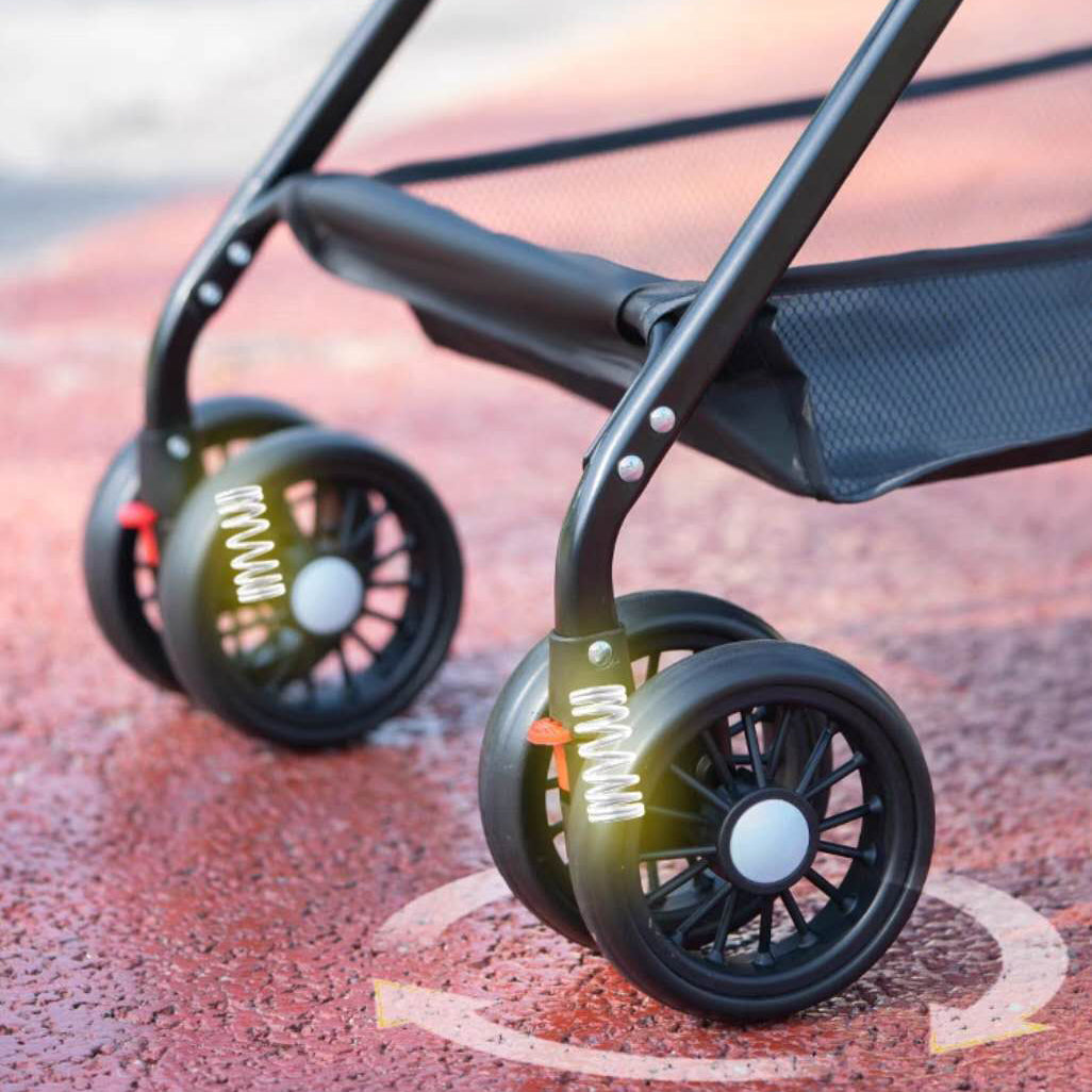 Pet Stroller Removable Swivel Handle For Cat & Dog Small Pet