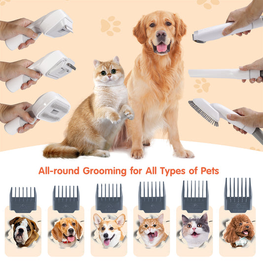 2L Large Capability Smart Pet Electric Shearing Suction Machine White