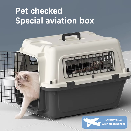 Black and White Air Transport Box For Dog and Cat
