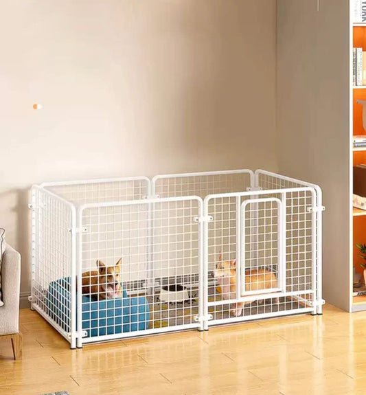 Pet Enclosure Square Tube White