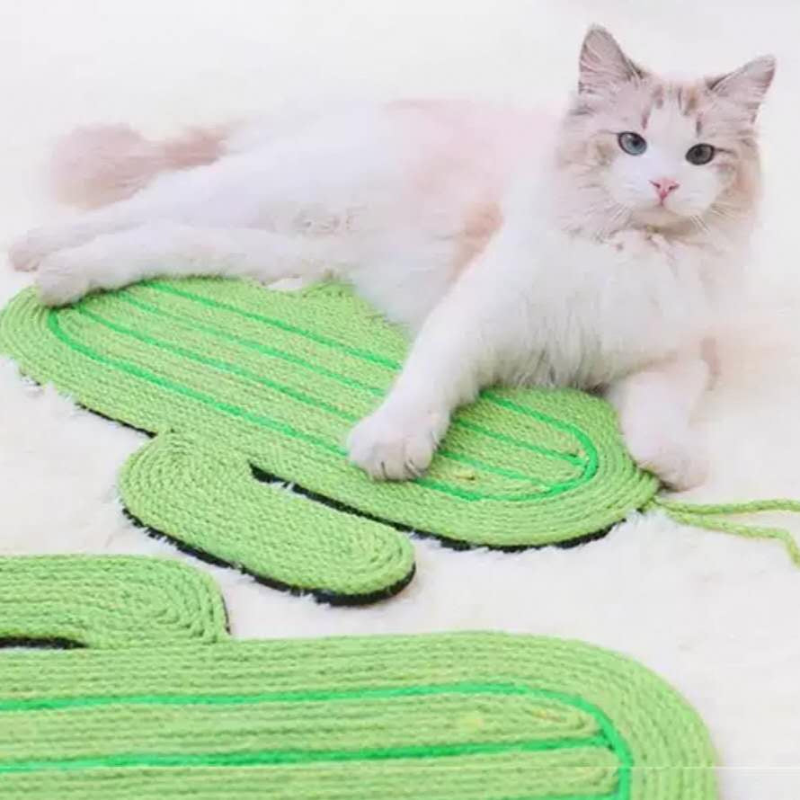 Cat Scratcher Mat Wall Mounted and Floor Natural Sisal Cat Scratching Pad Cat Toy