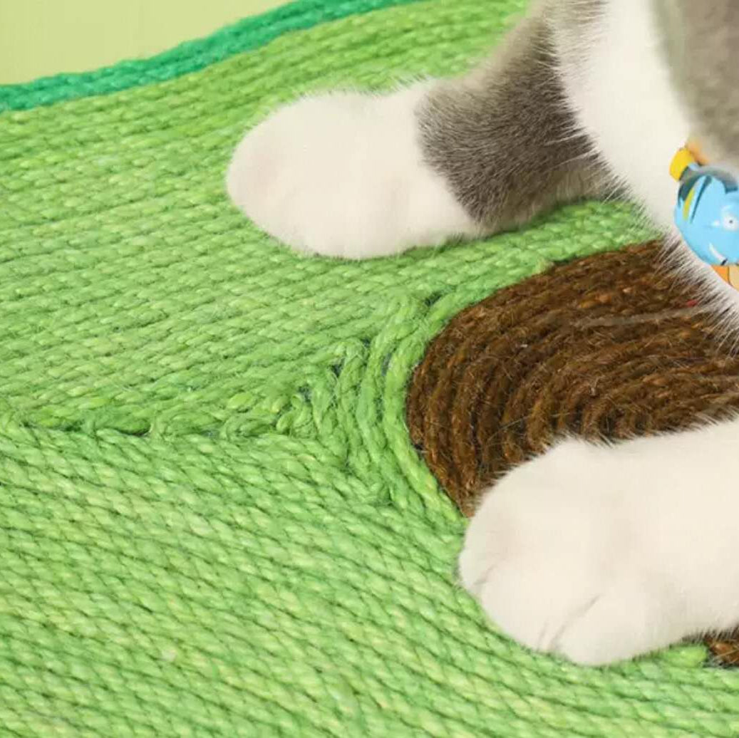 Cat Scratcher Mat Wall Mounted and Floor Natural Sisal Cat Scratching Pad Cat Toy