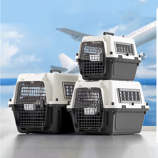 Black and White Air Transport Box For Dog and Cat