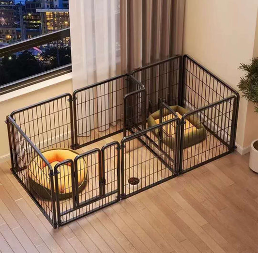 Dog Fence Square Tube Black
