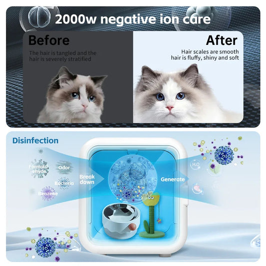 62L White Pet Drying Box