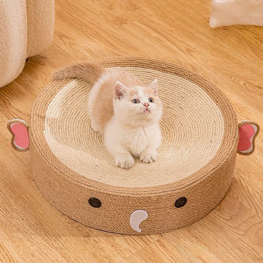 Cat Scratch Board Hemp Rope Large Round Play Toy For Cat