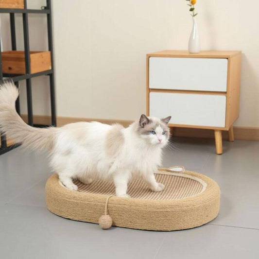 Cat Scratch Board Hemp Rope Large Round Play Toy For Cat