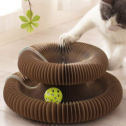 Magic Organ Cat Scratching Board Foldable Cat Scratcher Interactive Scratcher Cat Toy Cat Climbing