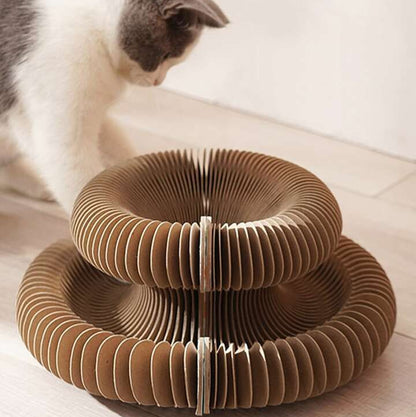 Magic Organ Cat Scratching Board Foldable Cat Scratcher Interactive Scratcher Cat Toy Cat Climbing