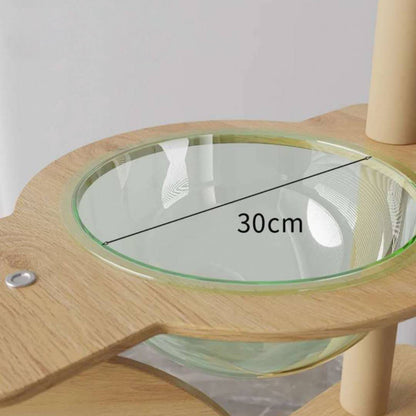 5 in 1 Cat Tree Wooden Cat Climbing Condo