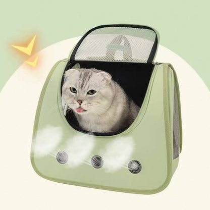 Expandable Cat Carrier Backpack for Kitten Small Pets Large Space Outdoor Travel