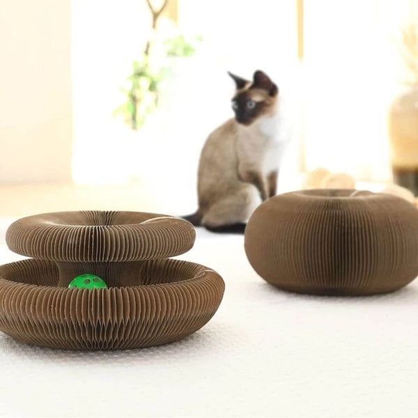 Magic Organ Cat Scratching Board Foldable Cat Scratcher Interactive Scratcher Cat Toy Cat Climbing