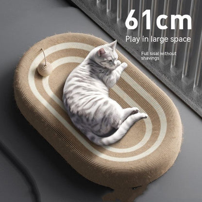 Cat Scratch Board Hemp Rope Large Round Play Toy For Cat