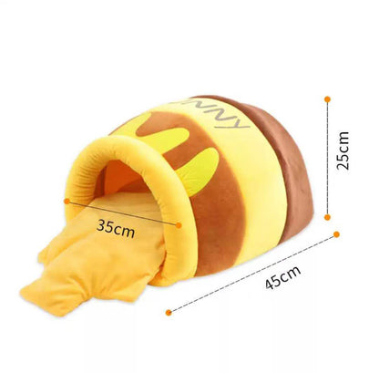 Winter Warm Honey Pot Cat Cave Bed for Indoor Cat Soft Nest