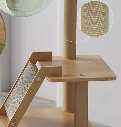 Wooden Cat Climbing Frame Upgrade Green